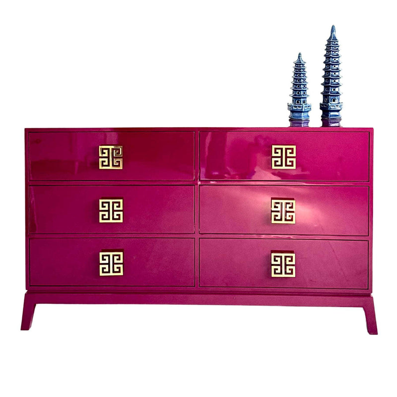 Dressers Traverse Six Drawer Dresser - Custom Lacquered The Resplendent Crow