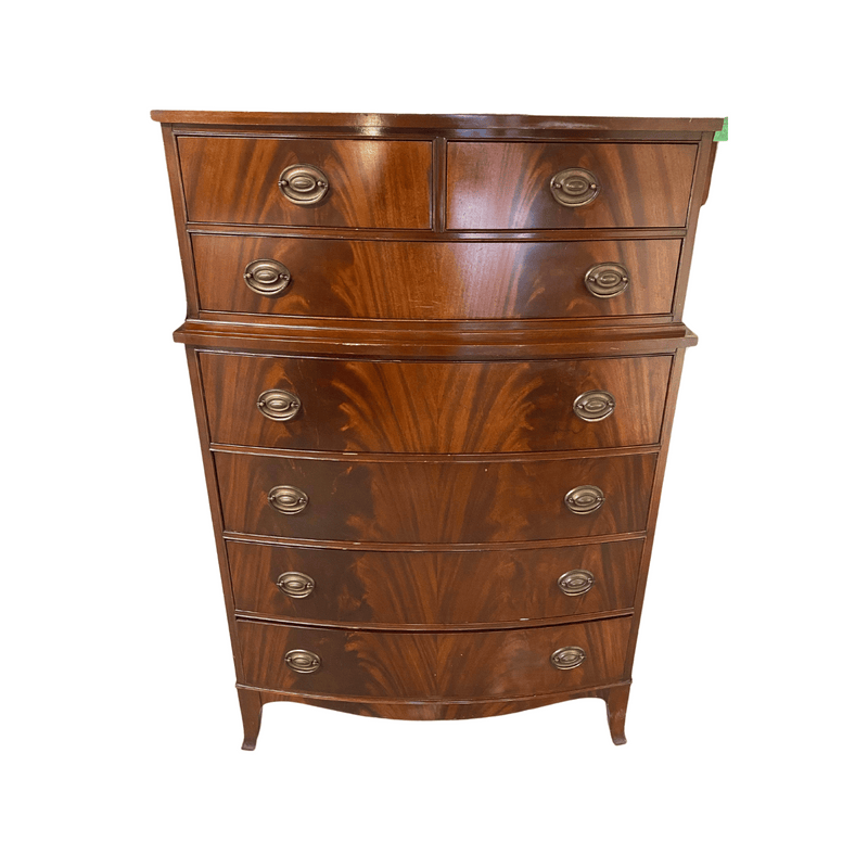 curved dresser 6 Drawer Vintage Curved Tallboy