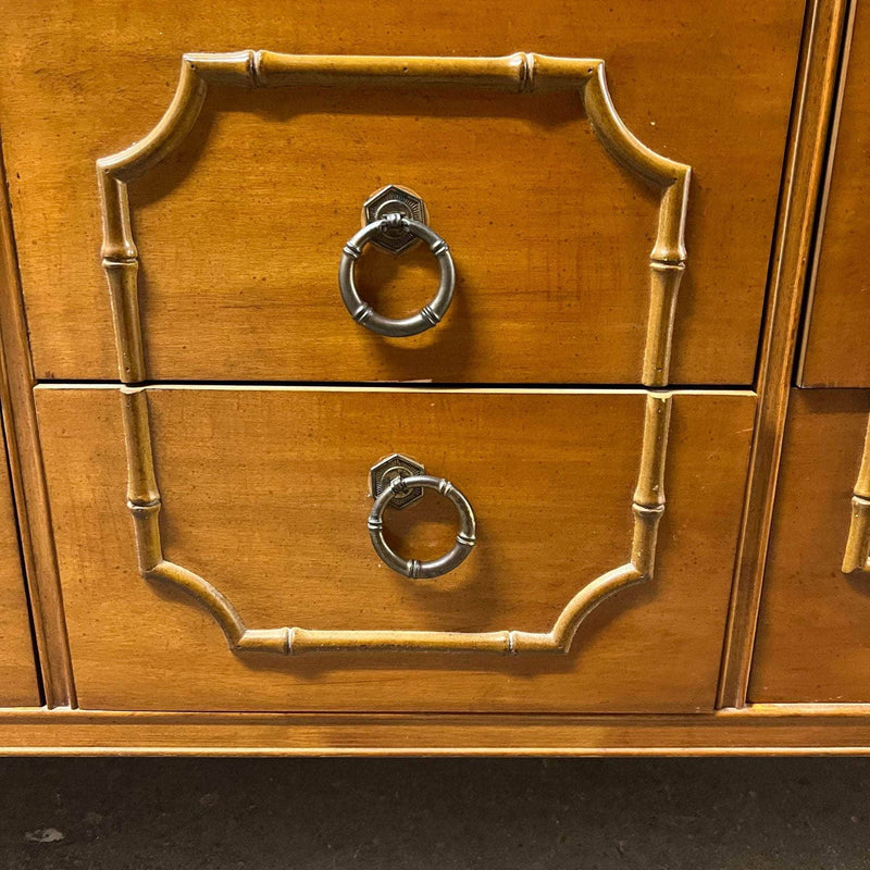 Dressers Vintage Faux Bamboo 9 Drawer Dresser - Custom Lacquered The Resplendent Home