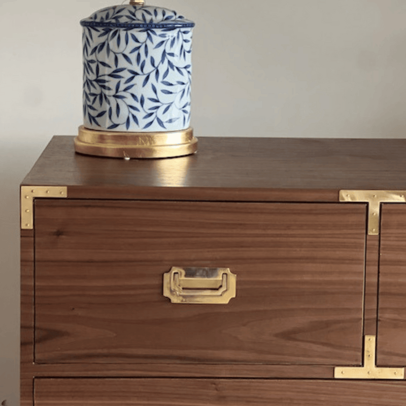 Walnut Campaign Dresser The Resplendent Crow