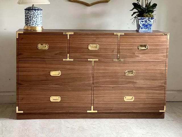 Walnut Campaign Dresser Walnut Campaign Dresser