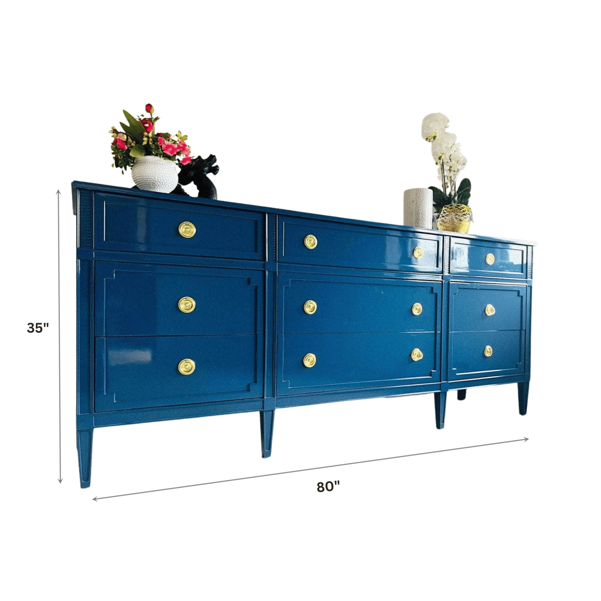 Emily Triple Dresser Custom Lacquered The Resplendent Crow