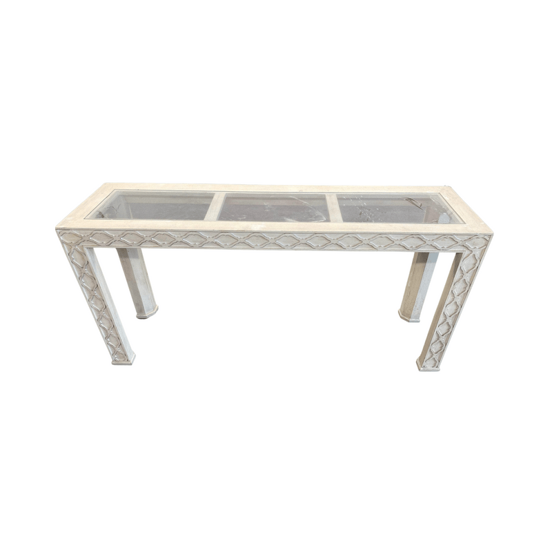 Fretwork Console Table - Custom Lacquer The Resplendent Home