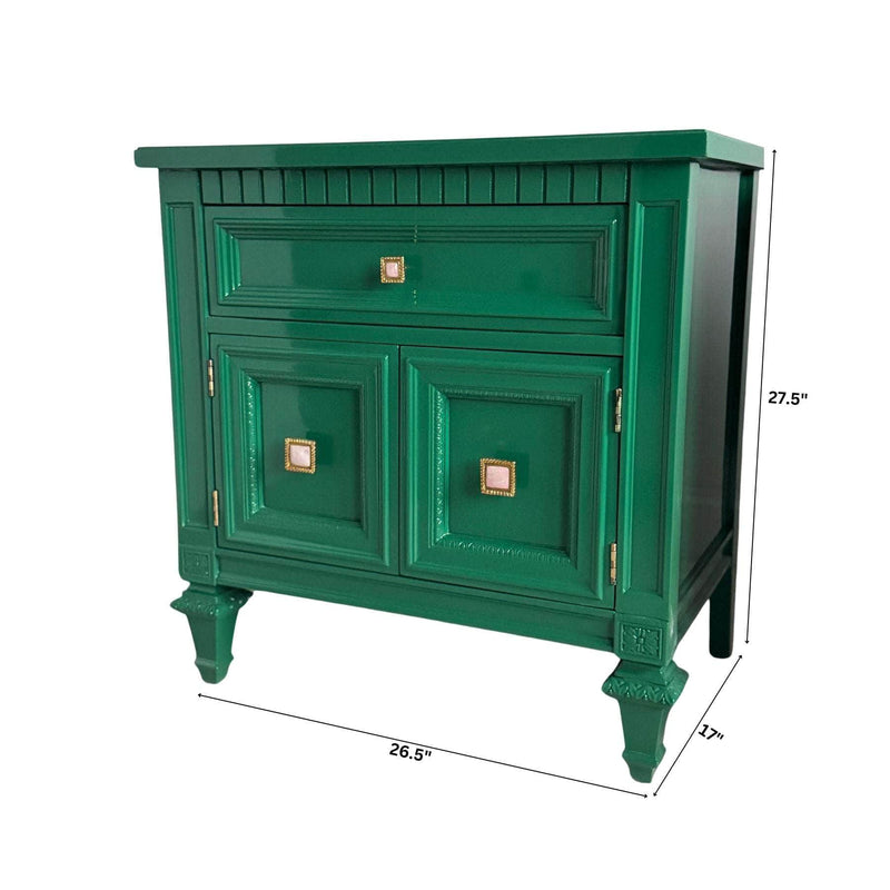 Green Nightstands - Ready To Ship The Resplendent Crow