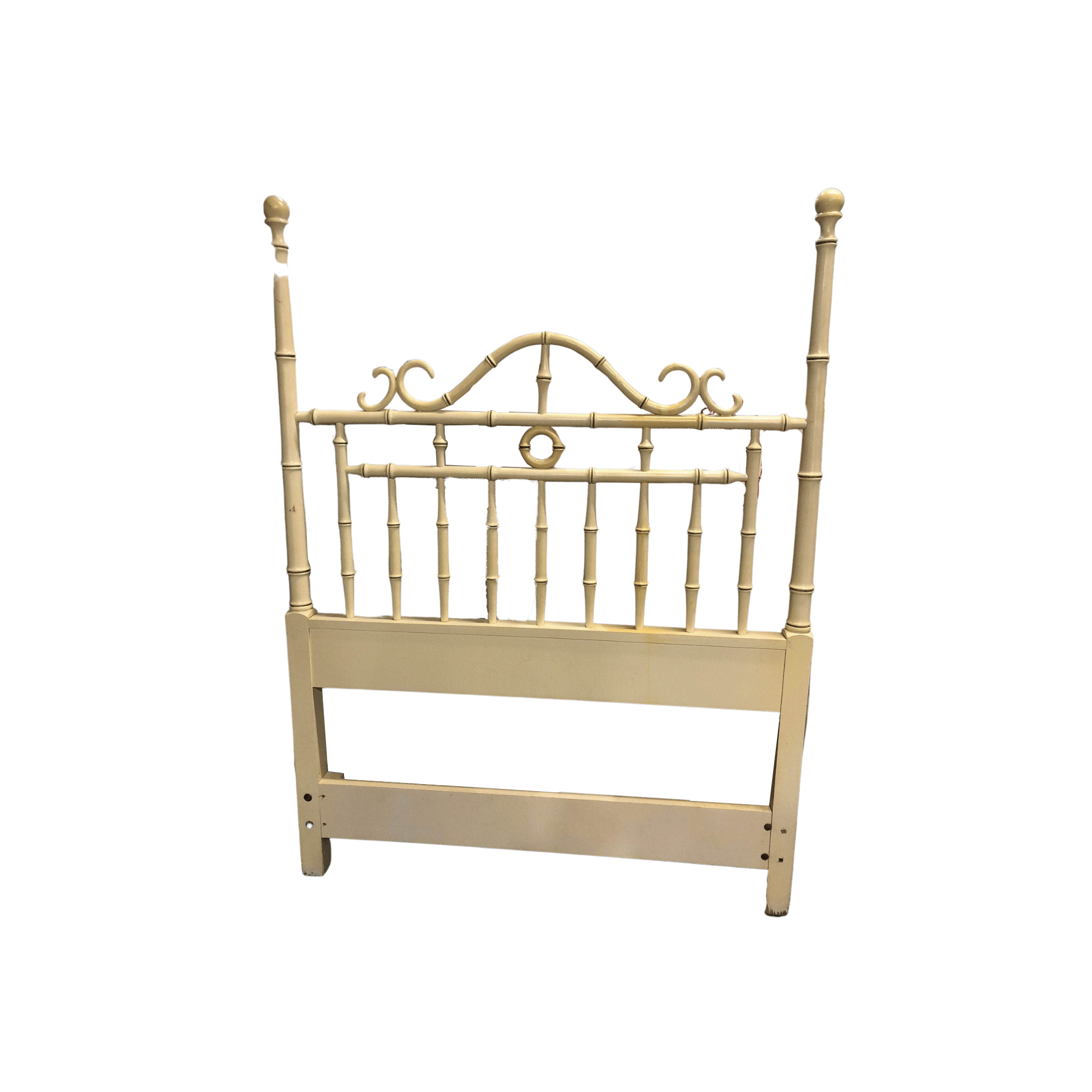 Twin Faux Bamboo Headboard Custom Lacquered The Resplendent Crow