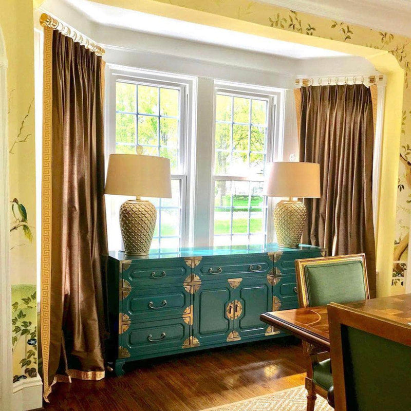 Hollywood Regency Dresser - Lacquered The Resplendent Crow