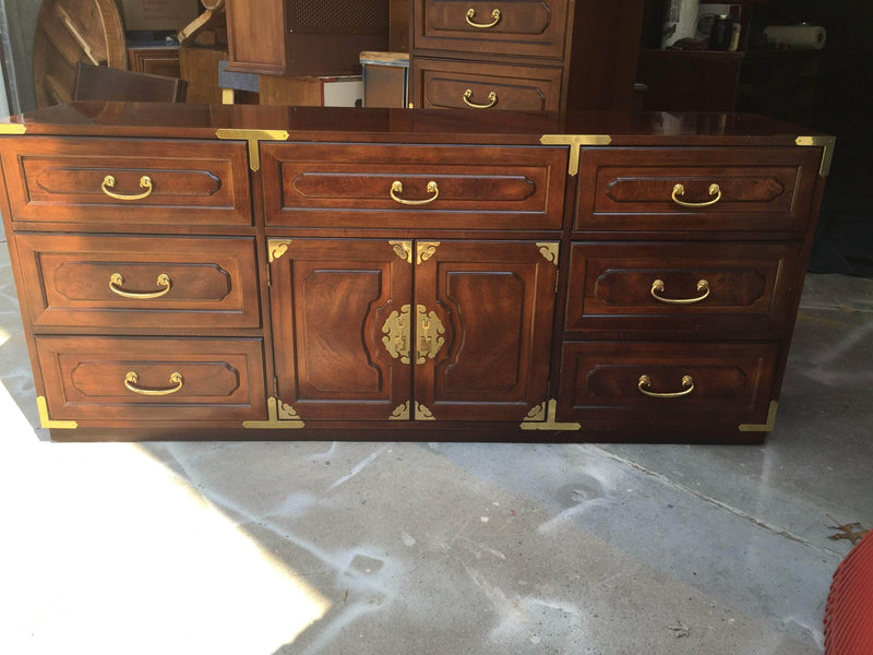Hollywood Regency Dresser - Lacquered The Resplendent Crow