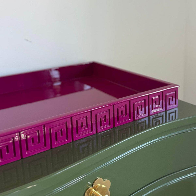 Large Greek Key Tray - Ready To Ship The Resplendent Crow