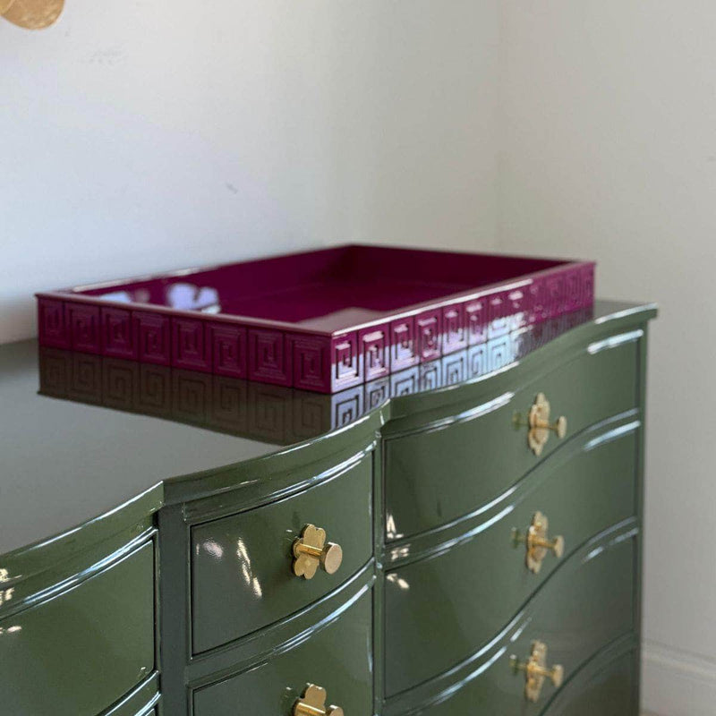 Large Greek Key Tray - Ready To Ship The Resplendent Crow