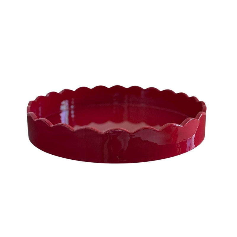 Large Scalloped Tray - Ready To Ship The Resplendent Crow