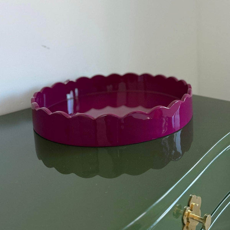 Large Scalloped Tray - Ready To Ship The Resplendent Crow