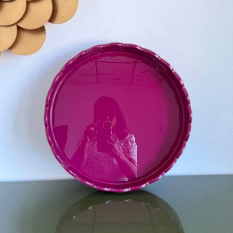 Large Scalloped Tray - Ready To Ship The Resplendent Crow