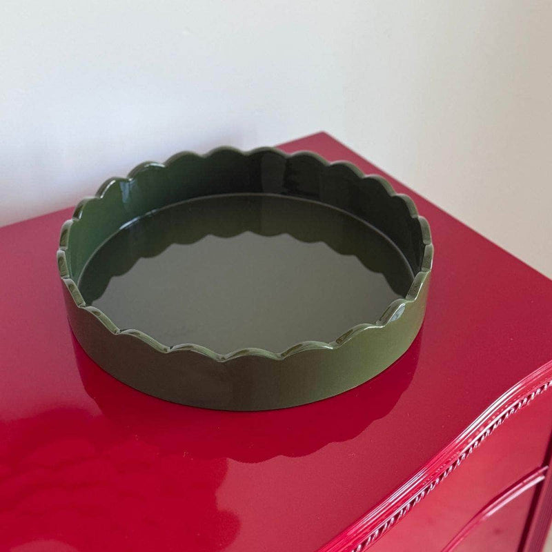 Medium Scalloped Tray - Ready To Ship The Resplendent Crow