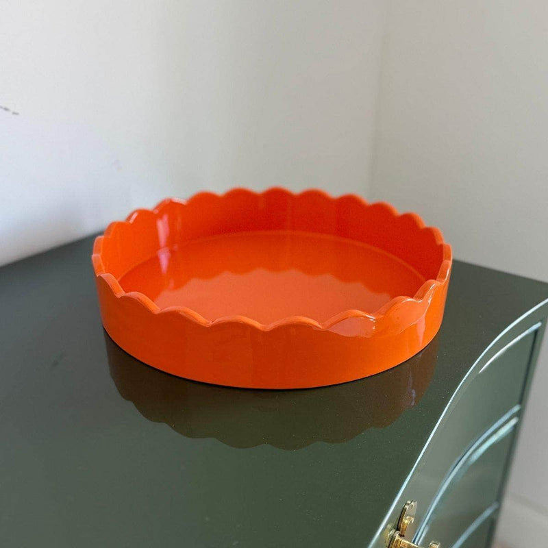 Medium Scalloped Tray - Ready To Ship The Resplendent Crow