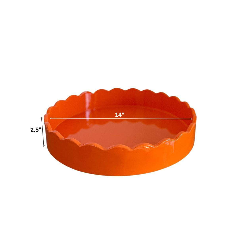 Medium Scalloped Tray - Ready To Ship The Resplendent Crow