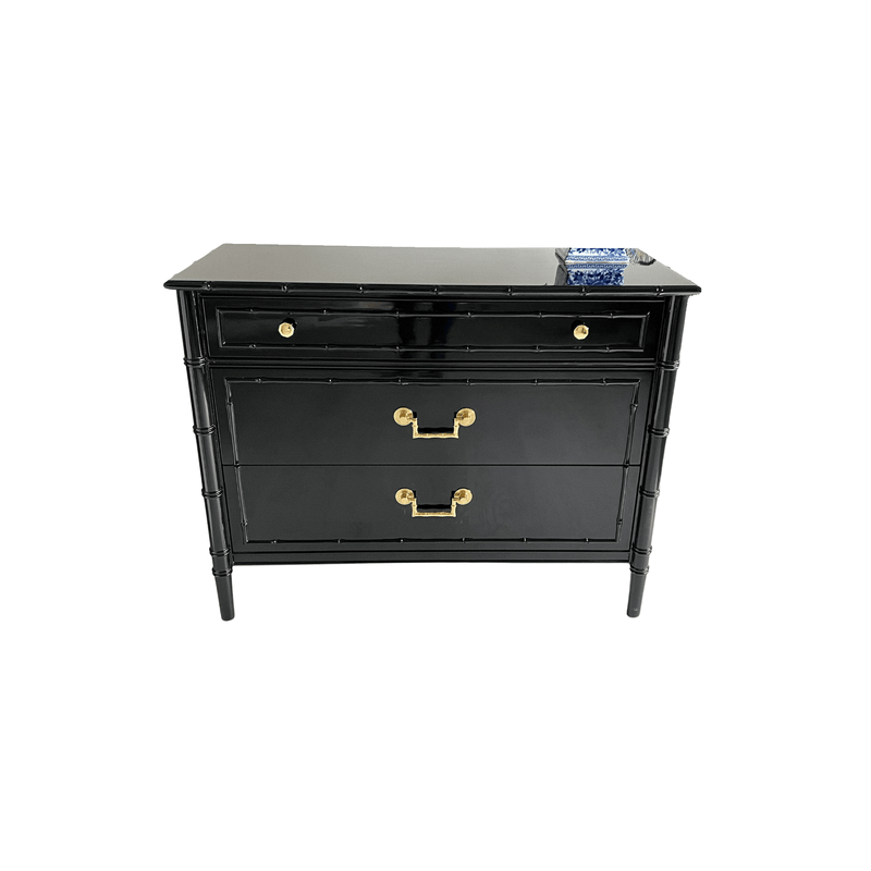 Nightstands Faux Bamboo Nightstands - Custom Lacquered The Resplendent Home