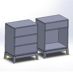 Pair of Traverse Nightstands - Custom Lacquered