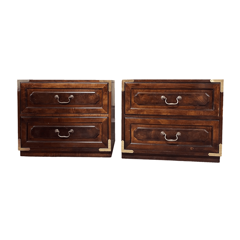 Nightstands Vintage Chinoiserie Nightstands Pair - Custom Lacquered The Resplendent Home