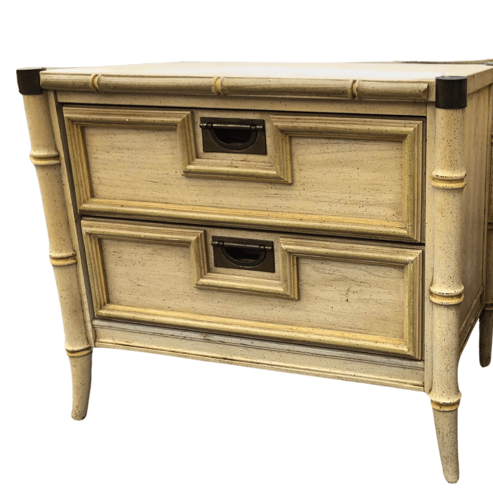 vintage an・an no.33 Vintage Faux Bamboo Nightstands - Lacquered