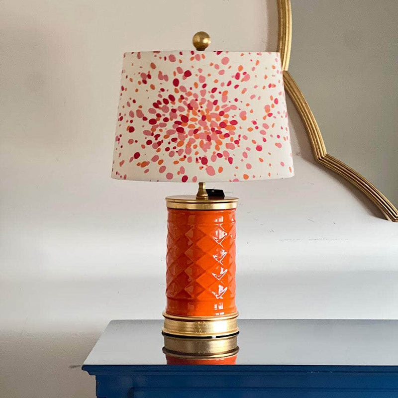 Orange Porcelain Lamp With Jellybeans Lampshade The Resplendent Crow