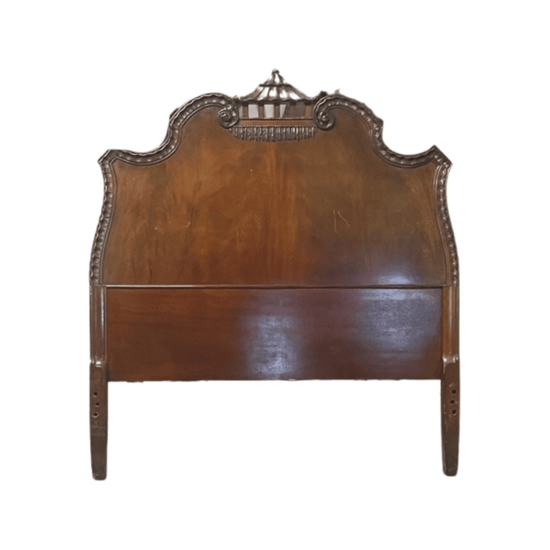 Pair of Chinoiserie Pagoda Headboards - Custom Lacquered The Resplendent Home