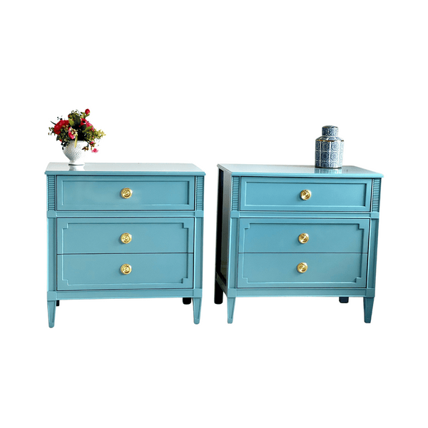 Pair of Emily Nightstands - Custom Lacquered The Resplendent Home