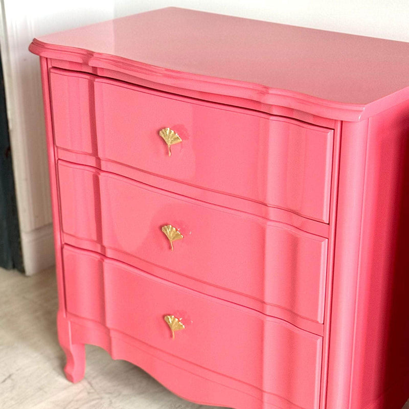 Pair of Oversized Nightstands in Coral - Ready To Ship The Resplendent Crow