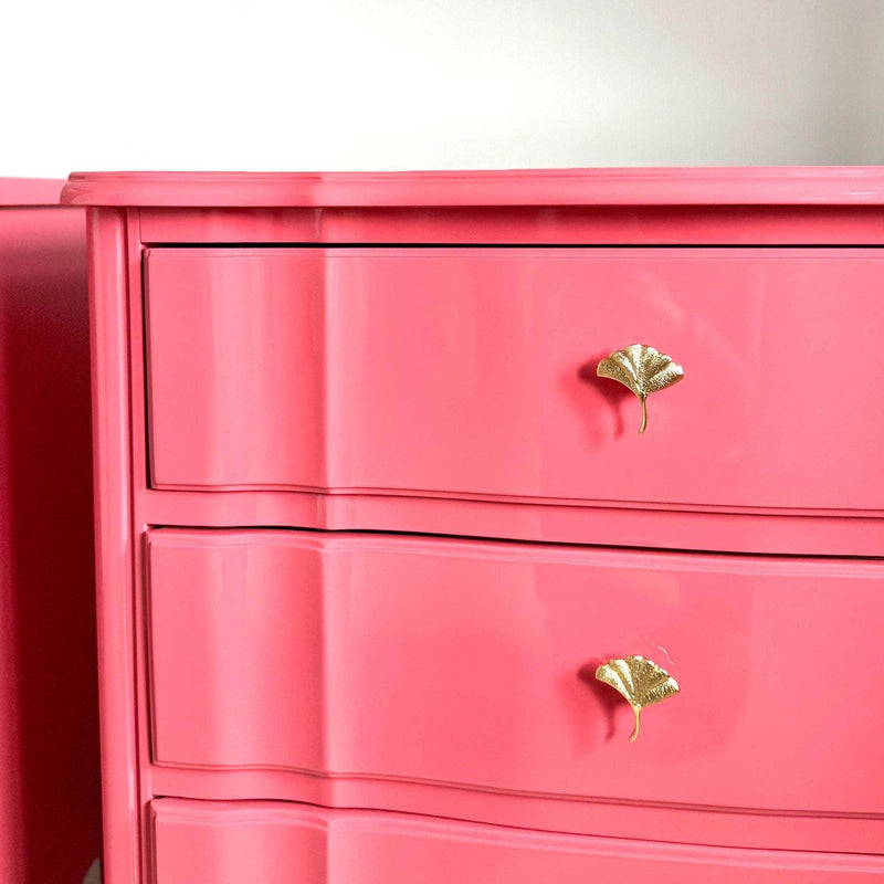 Pair of Oversized Nightstands in Coral - Ready To Ship The Resplendent Crow