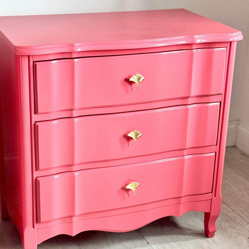 Pair of Oversized Nightstands in Coral - Ready To Ship The Resplendent Crow