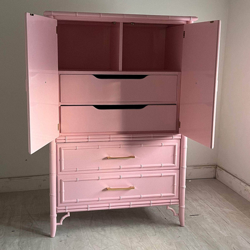 Pink Lacquered Armoire The Resplendent Crow