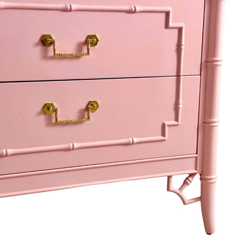 Pink Lacquered Tall Armoire - Ready To Ship The Resplendent Crow