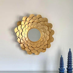 Round Petal Accent Mirror - Ready To Ship