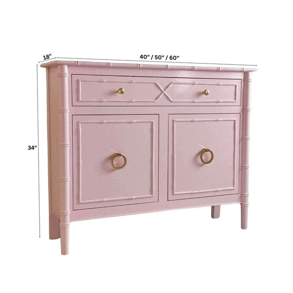 Savannah Console Cabinet - Custom Lacquered The Resplendent Crow