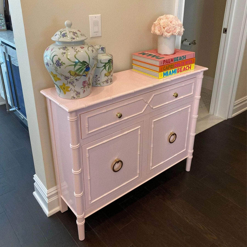 Savannah Console Cabinet - Custom Lacquered The Resplendent Crow