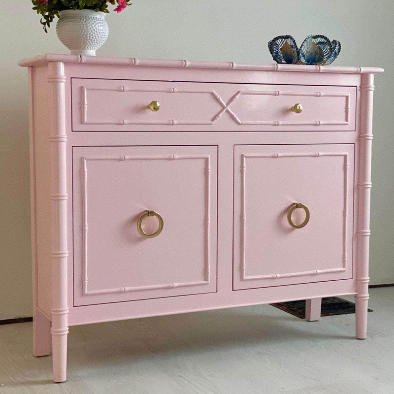 Savannah Console Cabinet - Custom Lacquered The Resplendent Crow