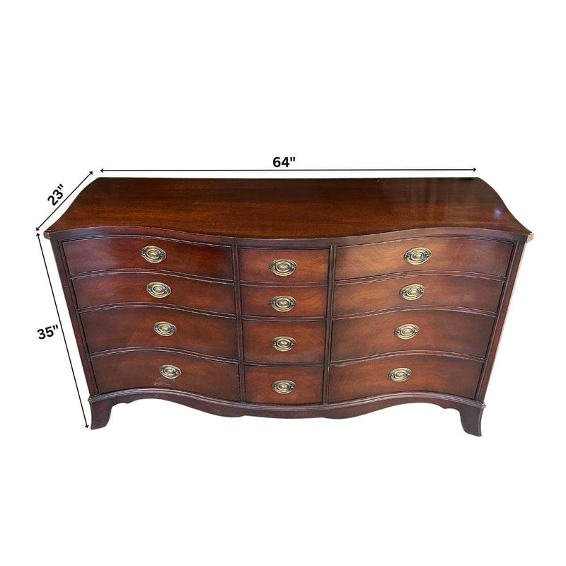 Serpentine 12-Drawer Dresser - Custom Lacquered The Resplendent Crow