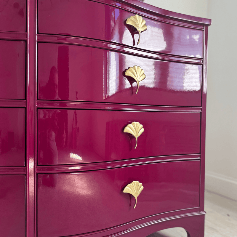 Serpentine 12 Drawer Dresser in Ruby Ready To Ship The Resplendent Home