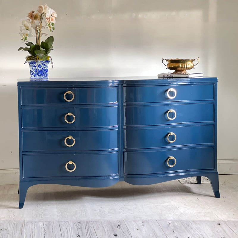 Serpentine 8-drawer Dresser in Naval - Ready To Ship The Resplendent Crow