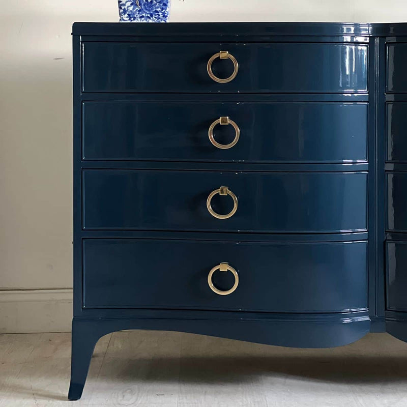 Serpentine 8-drawer Dresser in Naval - Ready To Ship The Resplendent Crow