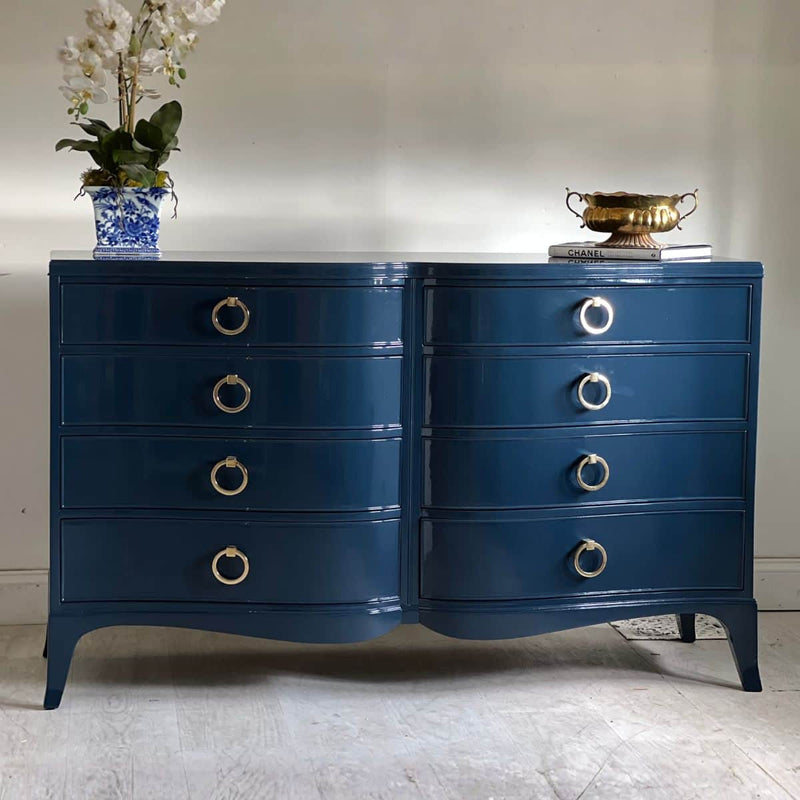 Serpentine 8-drawer Dresser in Naval - Ready To Ship The Resplendent Crow