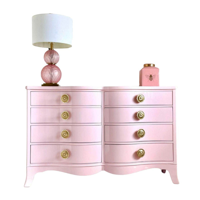 Serpentine 8-drawer Dresser in Salmonberry The Resplendent Crow