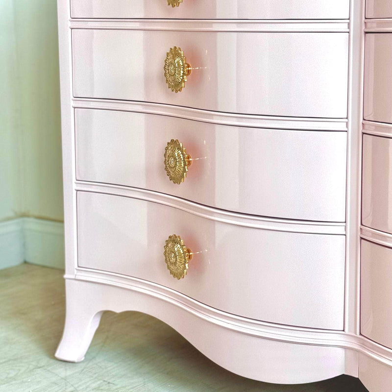 Serpentine 8-drawer Dresser in Salmonberry The Resplendent Crow