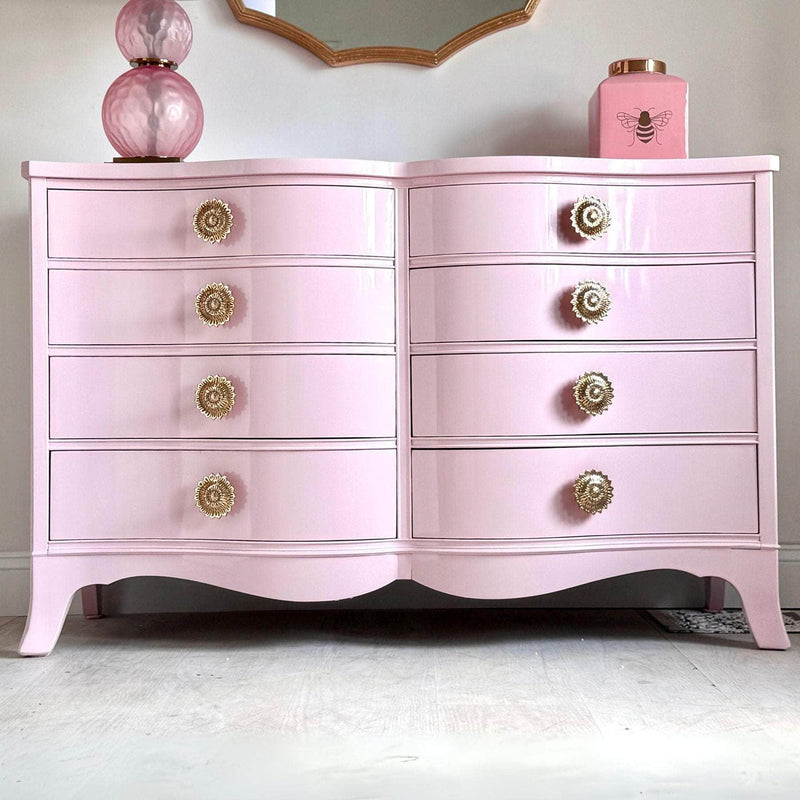 Serpentine 8-drawer Dresser in Salmonberry The Resplendent Crow