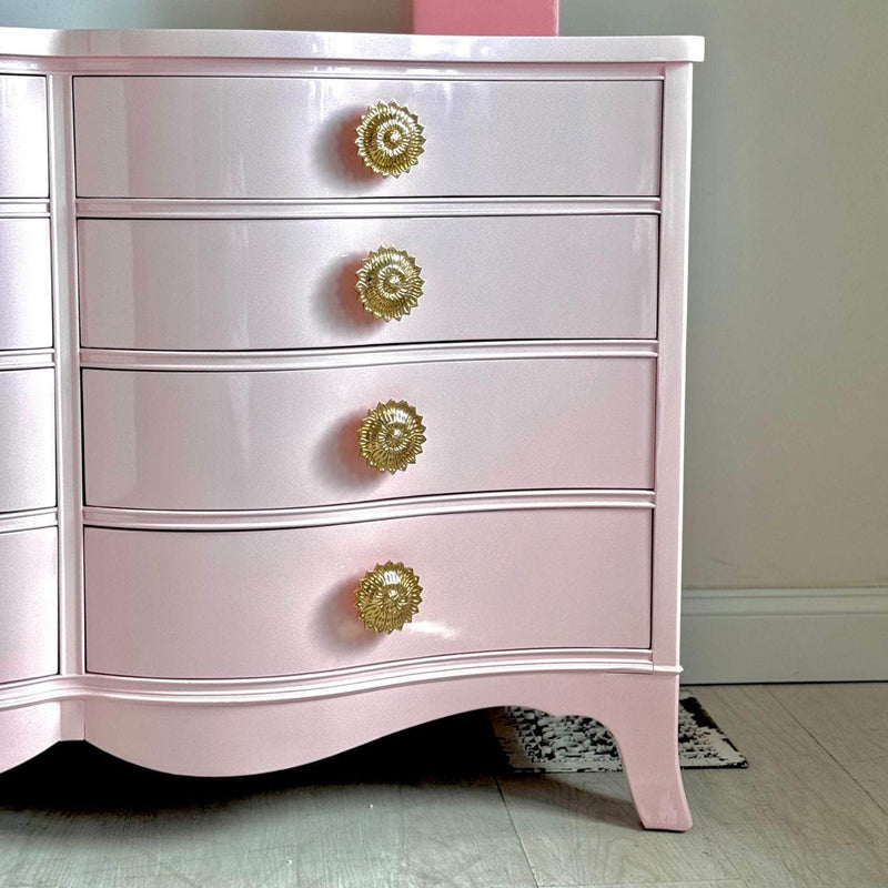 Serpentine 8-drawer Dresser in Salmonberry The Resplendent Crow