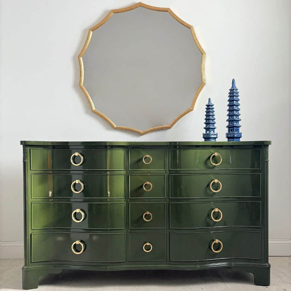 Serpentine Dresser in Olive Green - Ready To Ship The Resplendent Home