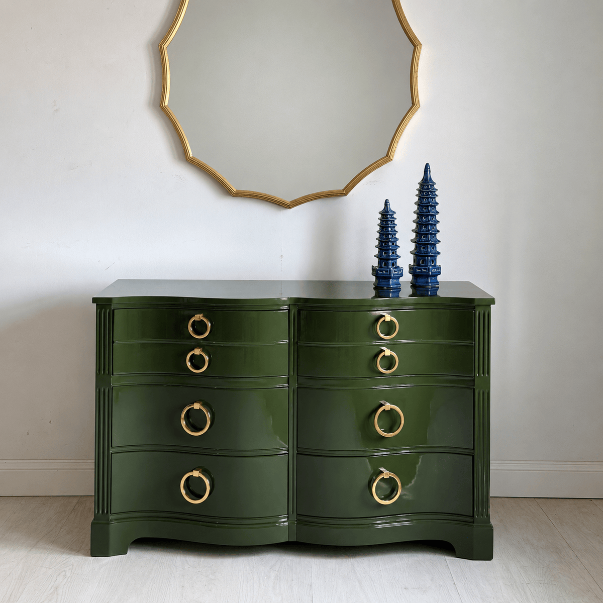dresser olive green Serpentine in silver_tank_dress