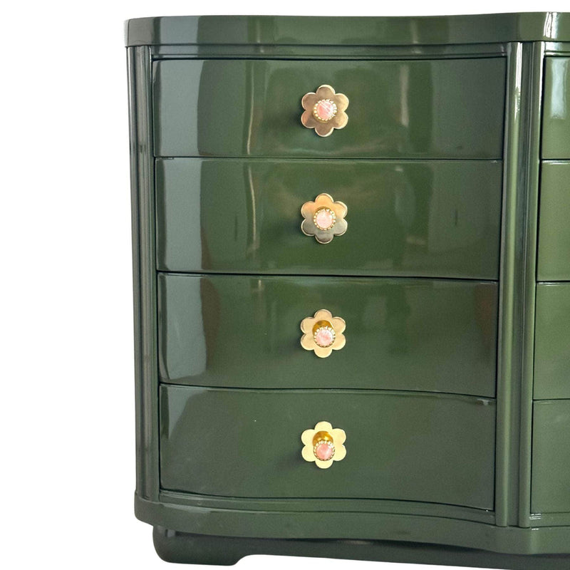 Serpentine Dresser in Olive Green The Resplendent Home