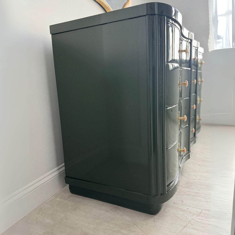 Serpentine Dresser in Olive Green The Resplendent Home