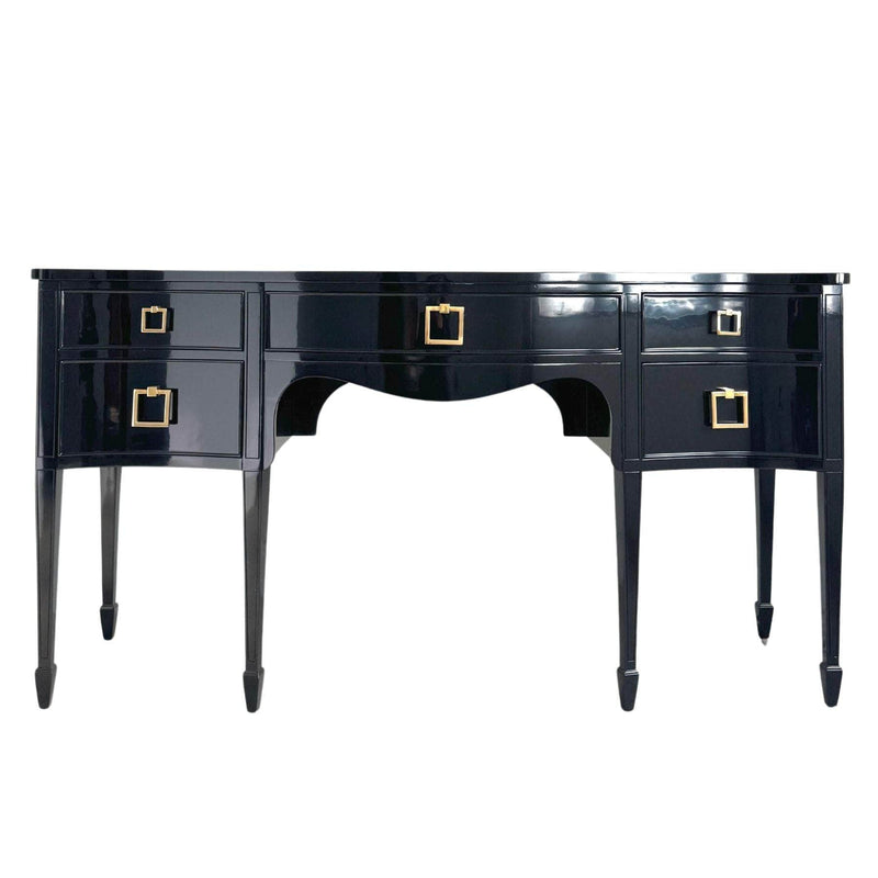 Sideboard 5 Drawer Curved Sideboard in Black - Ready To Ship The Resplendent Crow