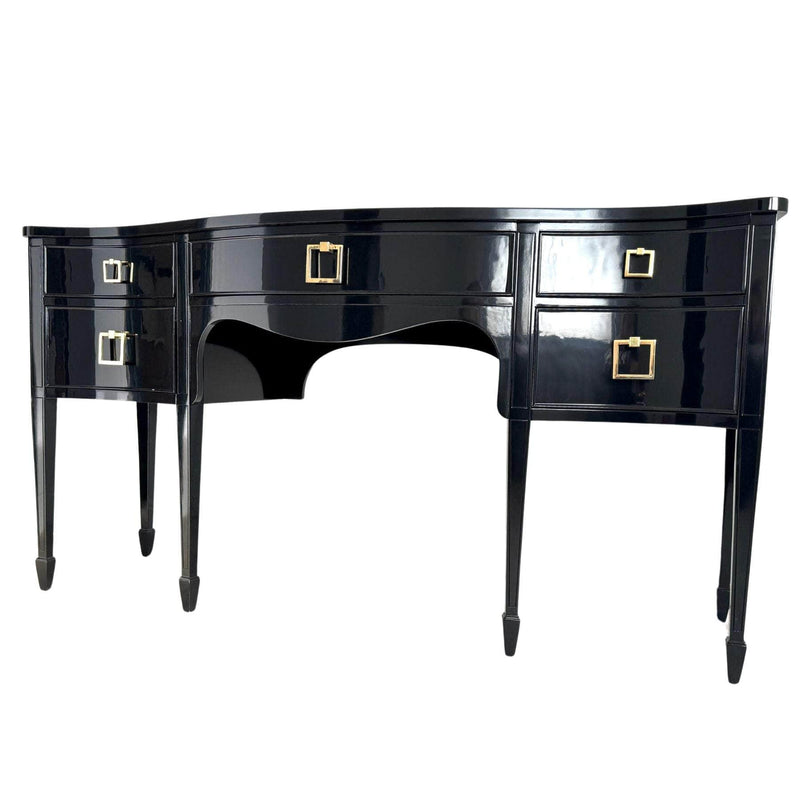 Sideboard 5 Drawer Curved Sideboard in Black - Ready To Ship The Resplendent Crow